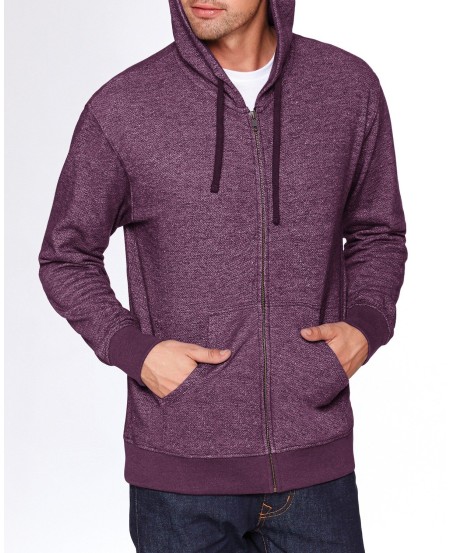 Next Level Apparel 9600 Adult Pacifica Denim Fleece Full-Zip Hooded Sweatshirt