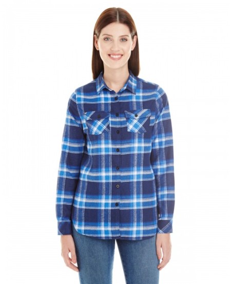 Burnside B5210   Ladies' Plaid Boyfriend Flannel Shirt