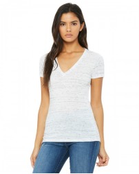 Bella + Canvas B6035   Ladies' Jersey Short-Sleeve Deep V-Neck T-Shirt