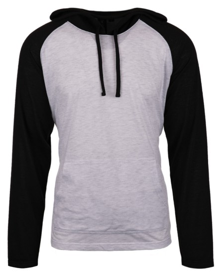 Burnside B8127 Adult Raglan Sleeve Striped Jersey Hooded T-Shirt