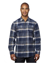 Burnside B8219 Men's Snap-Front Flannel Shirt