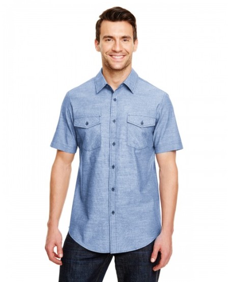 Burnside B9255   Mens Chambray Woven Shirt