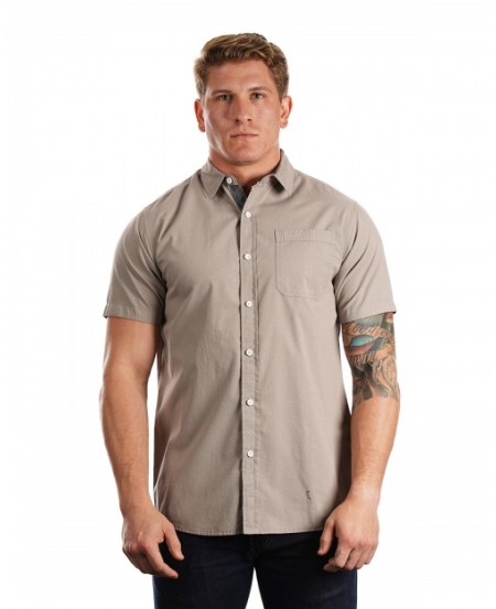 Burnside B9290   Men's Peached Poplin Short Sleeve Woven Shirt