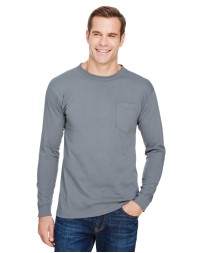 Bayside BA3055 Unisex USA Made Long-Sleeve Pocket T-Shirt