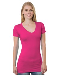 Bayside BA3407 Ladies' USA Made V-Neck T-Shirt