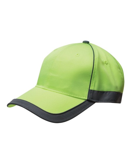 Bayside BA3720 USA Made High Vis Reflective Safety Cap