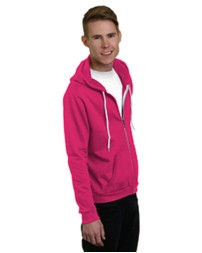 Bayside BA875 Unisex USA Made Full-Zip Lightweight Hooded Sweatshirt