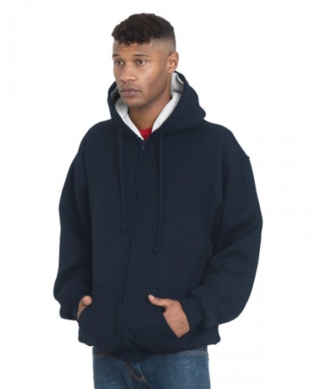 Bayside BA940   Adult Super Heavy Thermal-Lined Full-Zip Hooded Sweatshirt