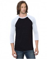 Bayside BA9525   Unisex Three-Quarter Sleeve Raglan T-Shirt