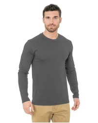 Bayside BA9550 Unisex Fine Jersey Long-Sleeve Crew T-Shirt