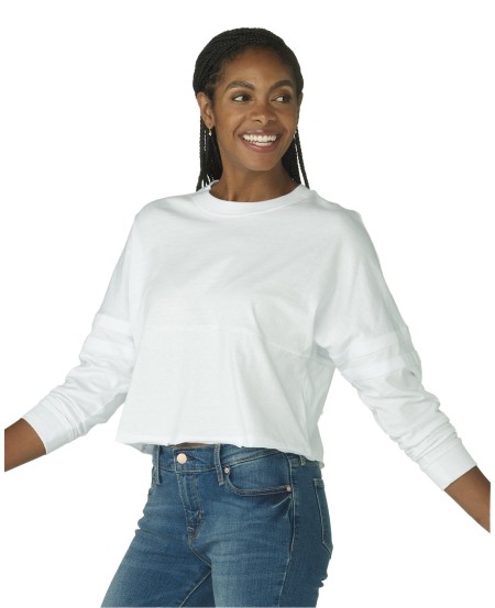 Boxercraft BW3515   Ladies' Cropped Retro Pom Pom Jersey Fleece