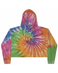 Tie-Dye CD8333 Ladies' Cropped Hooded Sweatshirt