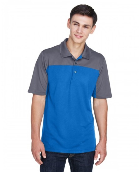 CORE365 CE101   Men's Balance Colorblock Performance Pique Polo