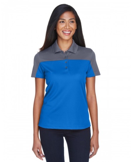 CORE365 CE101W   Ladies' Balance Colorblock Performance Pique Polo