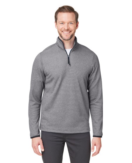 CORE365 CE73 Men's Venture Heathered Stripe Quarter-Zip