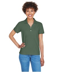 Devon  Jones D100W Ladies' Pima Piqué Y-Collar Polo