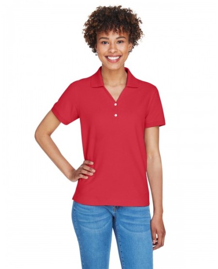 Devon & Jones D100W   Ladies' Pima Pique Y-Collar Polo