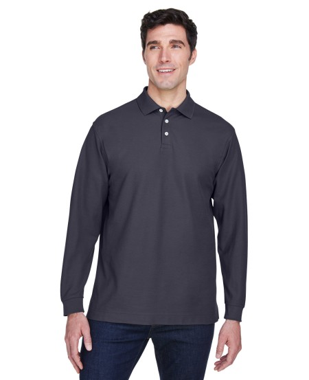 Devon  Jones D110 Men's Pima Piqué Long-Sleeve Polo