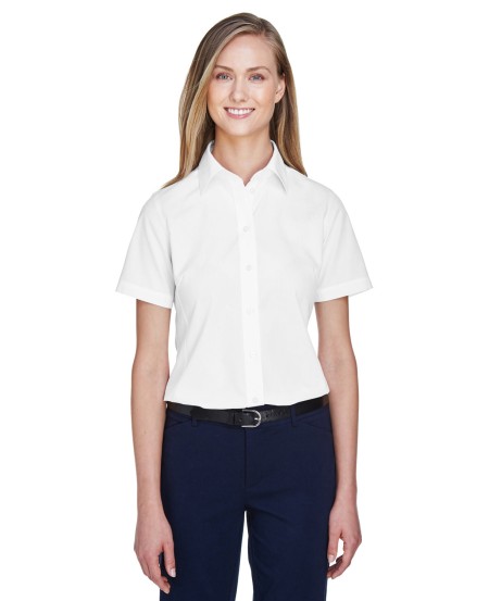 Devon  Jones D620SW Ladies' Crown Collection Solid Broadcloth Short-Sleeve Woven Shirt