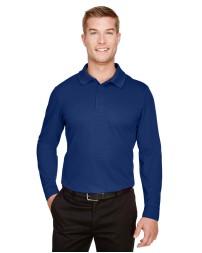 Devon  Jones DG20L CrownLux Performance Men's Plaited Long Sleeve Polo