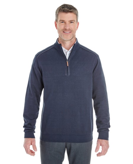 Devon  Jones DG478 Men's Manchester Fully-Fashioned Quarter-Zip Sweater