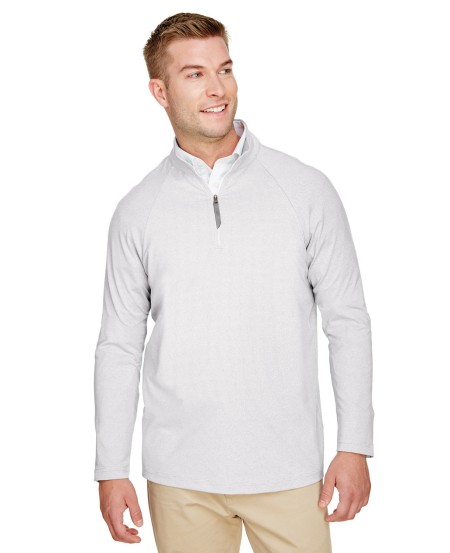 Devon  Jones DG480 CrownLux Performance Men's Clubhouse Micro-Stripe Quarter-Zip