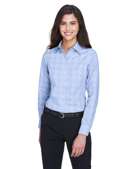 Devon  Jones DG520W Ladies' Crown Collection Glen Plaid Woven Shirt