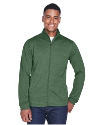 Devon  Jones DG796 Men's Newbury Colorblock Mélange Fleece Full-Zip