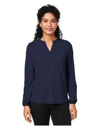 Devon  Jones DP122W Ladies' Raleigh Half-Placket Knit Top