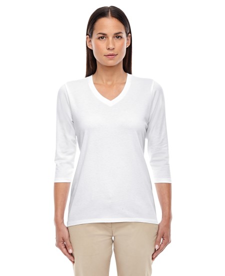 Devon  Jones DP184W Ladies' Perfect Fit Bracelet-Length V-Neck Top