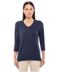 Devon  Jones DP184W Ladies' Perfect Fit Bracelet-Length V-Neck Top