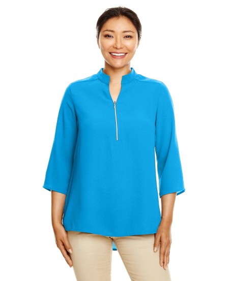 Devon  Jones DP611W Ladies' Perfect Fit  Three-Quarter Sleeve Crepe Tunic