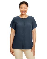 Devon  Jones DP612W Ladies' Perfect Fit  Short-Sleeve Crepe Blouse