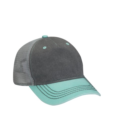 Adams EN102 Pigment-Dyed Twill  Mesh Trucker Cap