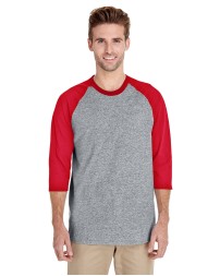 Gildan G570 Adult Heavy Cotton Three-Quarter Raglan Sleeve T-Shirt