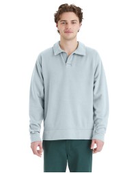 ComfortWash by Hanes GDH490   Unisex Garment Dye Polo Collar Sweatshirt