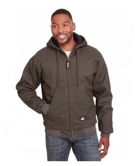 Berne HJ375T   Men's Tall Highland Washed Cotton Duck Hooded Jacket