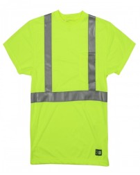 Berne HVK012T   Men's Tall Hi-Vis Class 2 Performance Short Sleeve T-Shirt