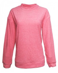 J America JA8428   Ladies' Weekend French Terry Mock Neck Crew