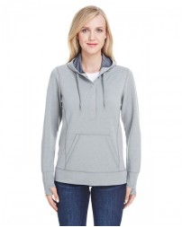 J America JA8431   Ladies' Omega Stretch Snap-Placket Hooded Sweatshirt