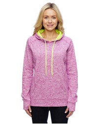 J America JA8616 Ladies' Cosmic Contrast Fleece Hooded Sweatshirt