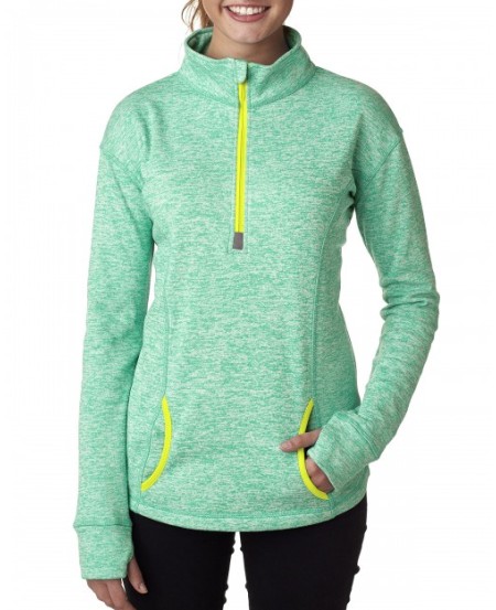 J America JA8617   Ladies' Cosmic Fleece Quarter-Zip