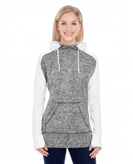 J America JA8618   Ladies' Colorblock Cosmic Hooded Sweatshirt