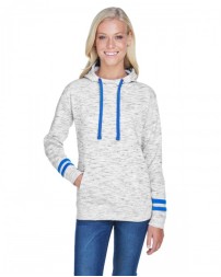 J America JA8674   Ladies' Melange Scuba Neck Sweatshirt