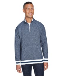 J America JA8703 Adult Peppered Fleece Quarter-Zip