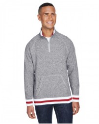 J America JA8703   Adult Peppered Fleece Quarter-Zip