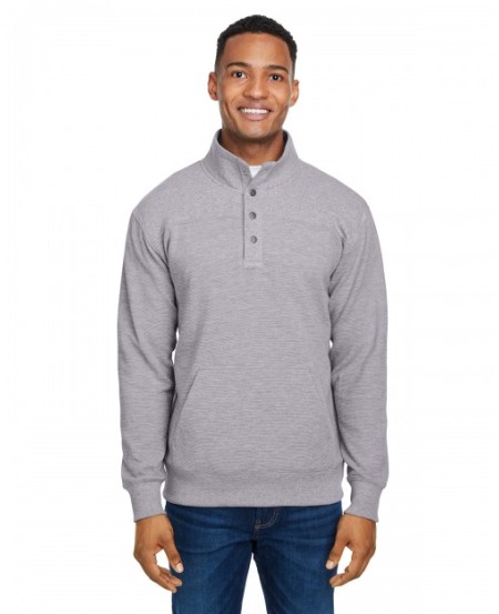 J America JA8708   Ripple Fleece Snap Pullover