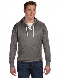 J America JA8833   Adult Sport Lace Poly Hooded Sweatshirt