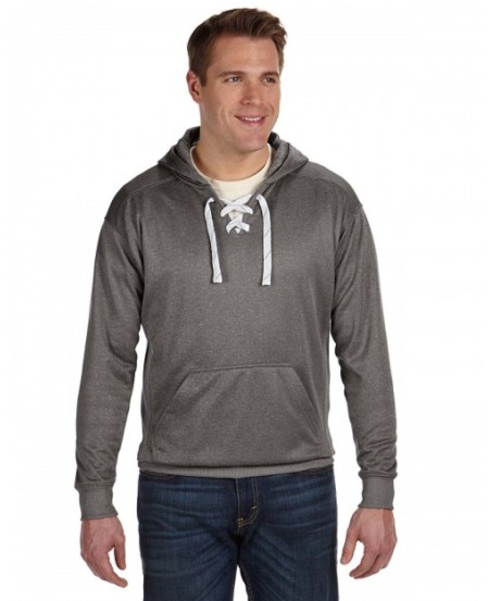 J America JA8833   Adult Sport Lace Poly Hooded Sweatshirt