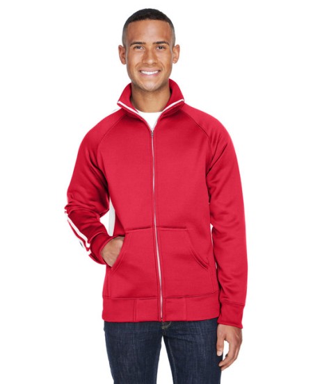 J America JA8858   Adult Vintage Poly Fleece Track Jacket